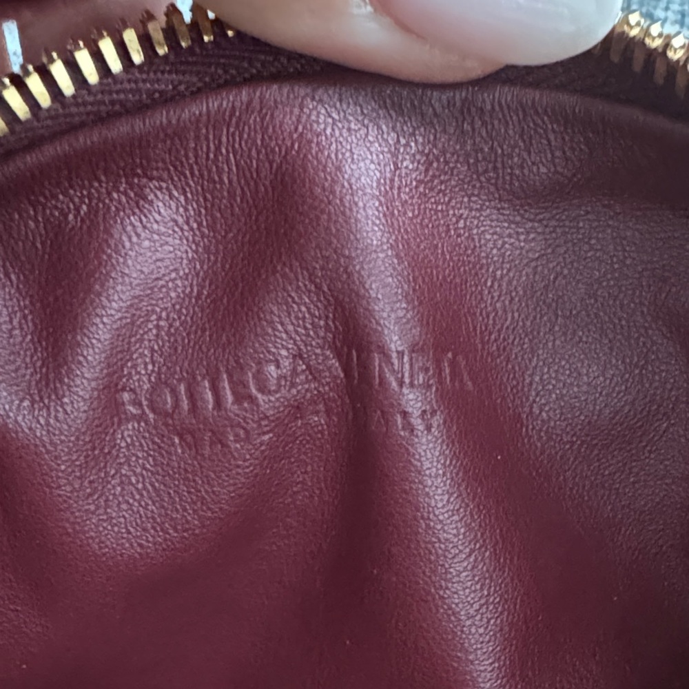 Bottega Veneta Mini Jodie Burgundy Woven Handbag - Picture 3 of 3